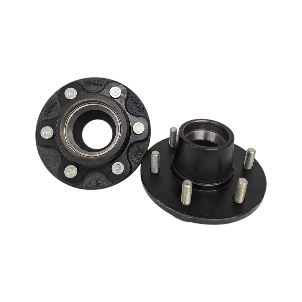 2- Trailer Hubs Convert from Mobile Home with Bearings 6000# 6 Lug 6x5.5 Idler Axle (RVIH6550-KITX2)