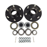 2- Trailer Hubs Convert from Mobile Home with Bearings 6000# 6 Lug 6x5.5 Idler Axle (RVIH6550-KITX2)