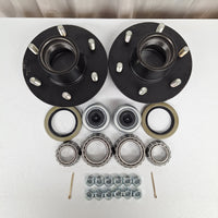 2- Trailer Hubs Convert from Mobile Home with Bearings 6000# 6 Lug 6x5.5 Idler Axle (RVIH6550-KITX2)
