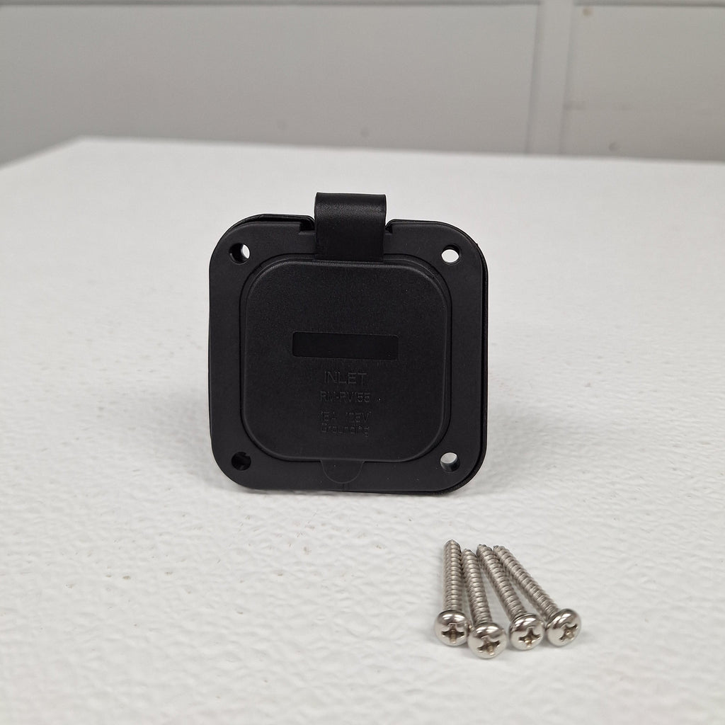 Dumble 125V 15A RV Power Inlet Port Plug – NEMA 5-15P – 2-Pole 3-Wire (RVS-811990)
