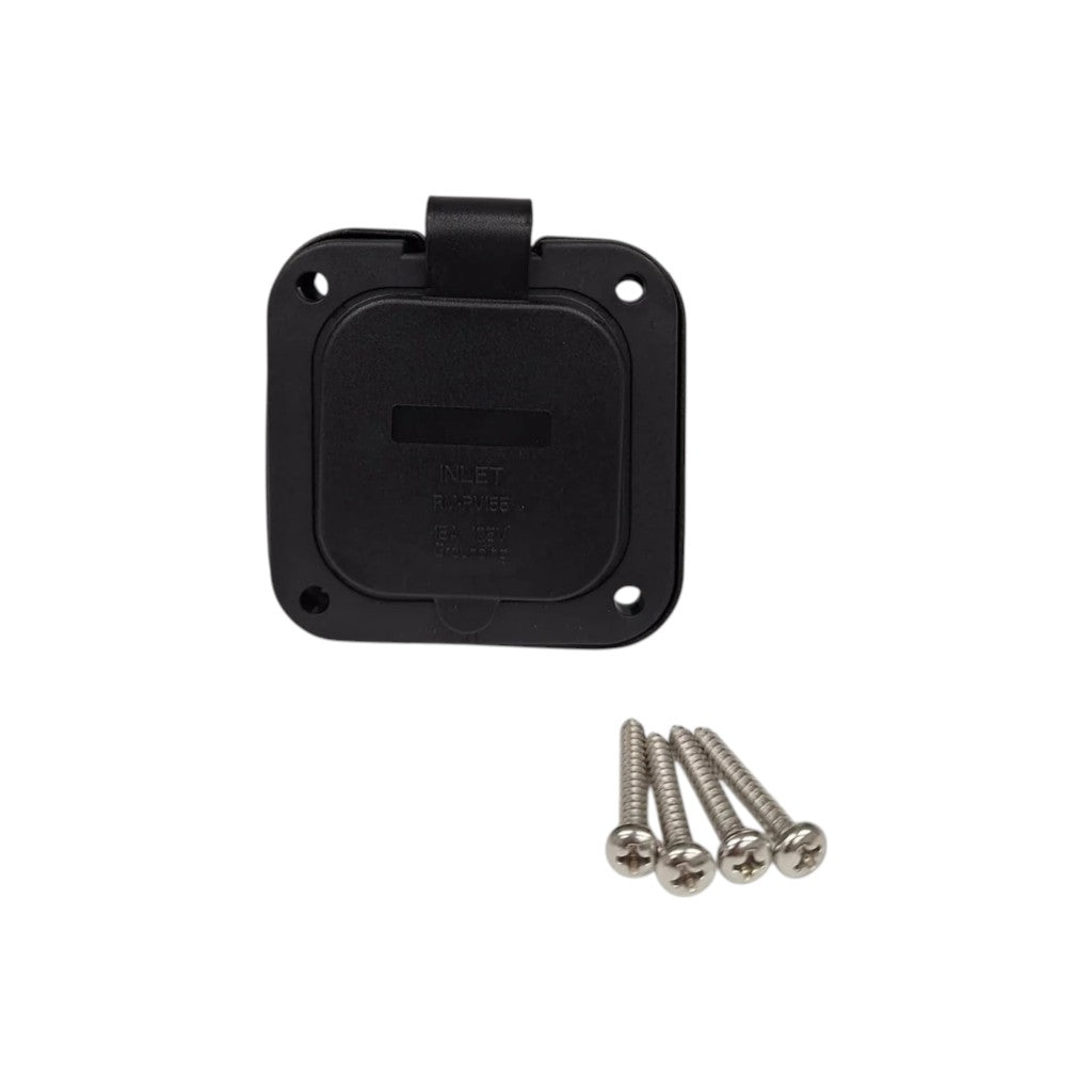Dumble 125V 15A RV Power Inlet Port Plug – NEMA 5-15P – 2-Pole 3-Wire (RVS-811990)