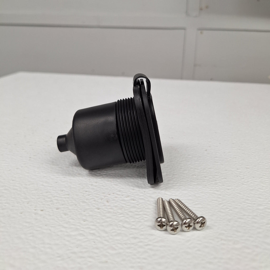 Dumble 125V 15A RV Power Inlet Port Plug – NEMA 5-15P – 2-Pole 3-Wire (RVS-811990)