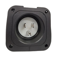 Dumble 125V 15A RV Power Inlet Port Plug – NEMA 5-15P – 2-Pole 3-Wire (RVS-811990)