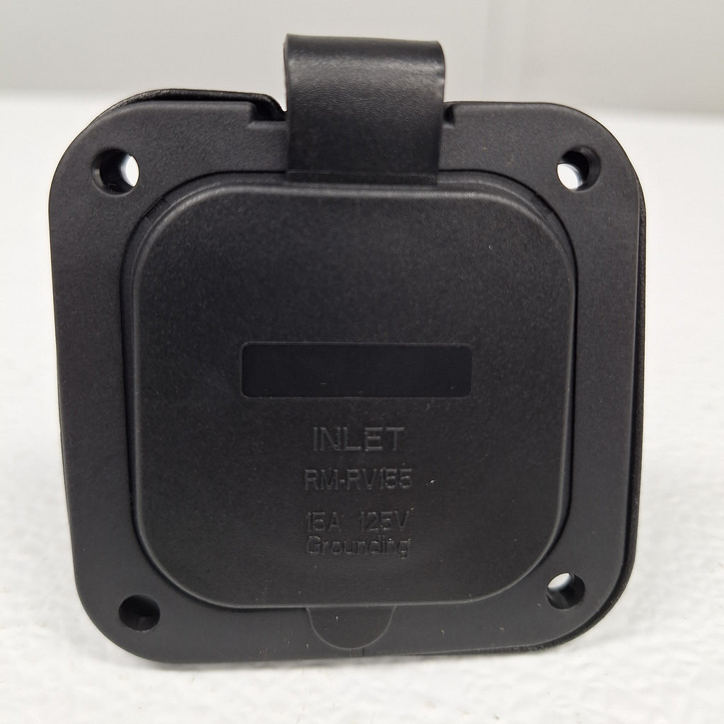 Dumble 125V 15A RV Power Inlet Port Plug – NEMA 5-15P – 2-Pole 3-Wire (RVS-811990)