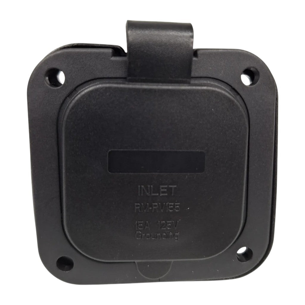 Dumble 125V 15A RV Power Inlet Port Plug – NEMA 5-15P – 2-Pole 3-Wire (RVS-811990)
