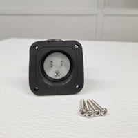 Dumble 125V 15A RV Power Inlet Port Plug – NEMA 5-15P – 2-Pole 3-Wire (RVS-811990)