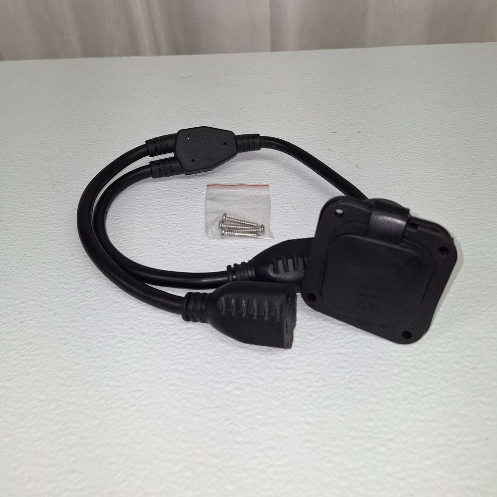 Dumble 3-Prong “Y” Splitter Cable Power Extension Cord – 125V 15A (RVS-820923)