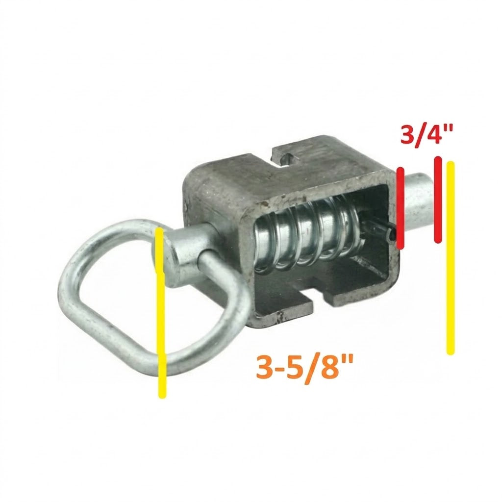 Weld On Spring Latch 5/8" Pin for Utility Ramp Trailers (SL58W)