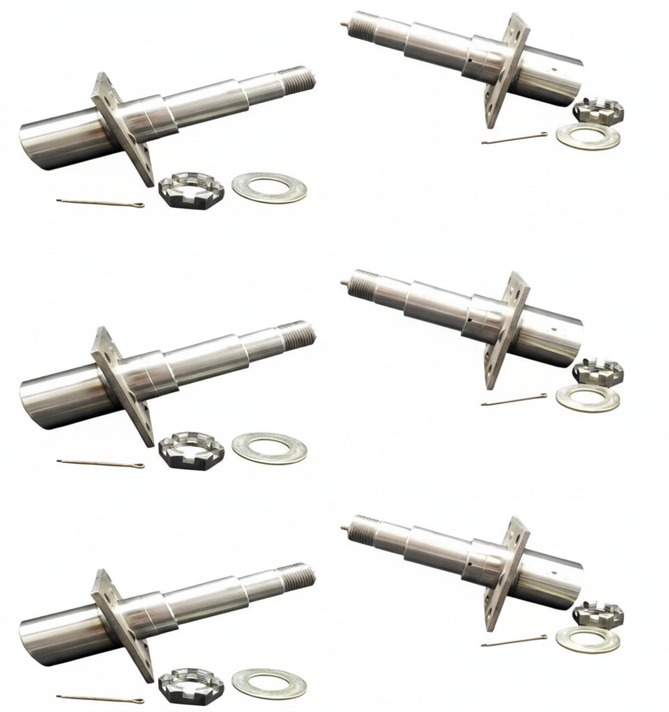 SIX — EZ-Lube #84 Spindles with 2.00" Base Fits 3500 lb Axles (SP-20084FZ-X6)