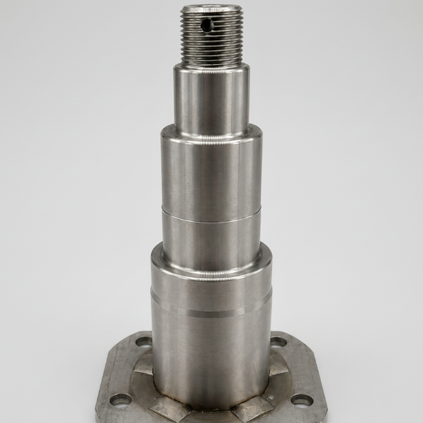 #42 Weld-On Spindle - 7000lb Capacity - 2.25" Flanged Round Tail (SP-22542F-7.21)