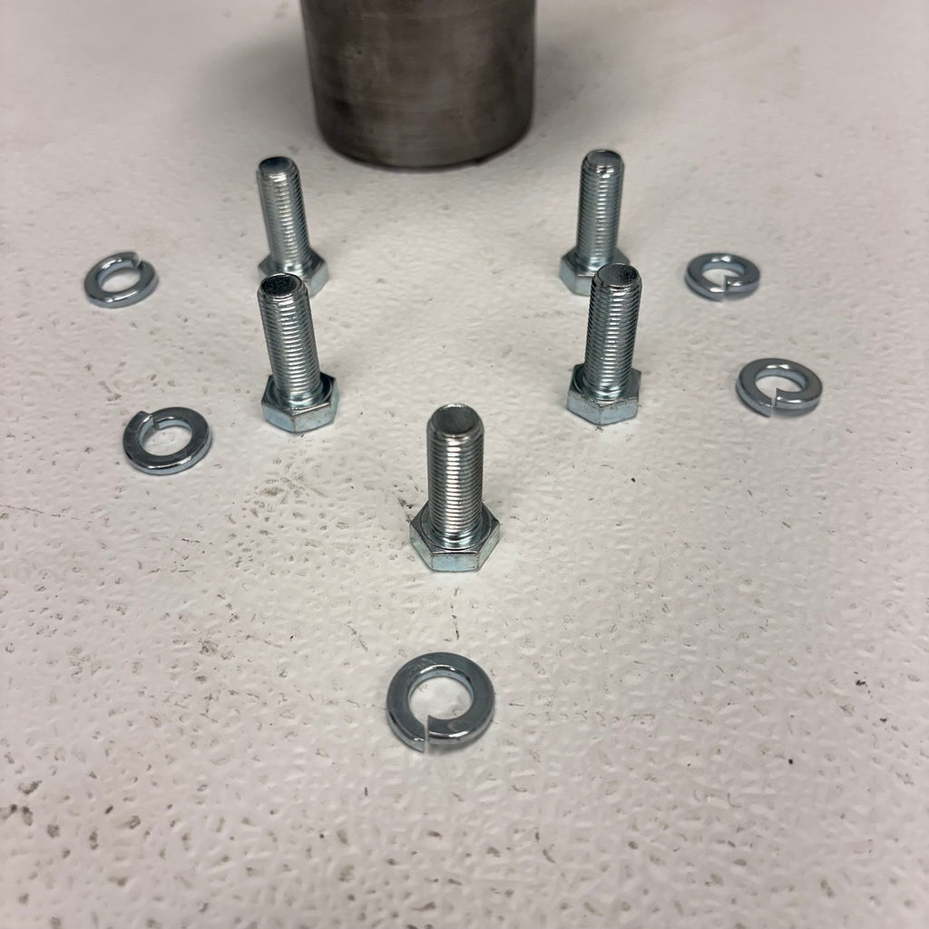 7K #42 Round EZ-Lube Trailer Axle Spindle Kit – 2.50" Weld-On Brake Flange with Hardware (SP-25042FZ-225-DD-KIT)