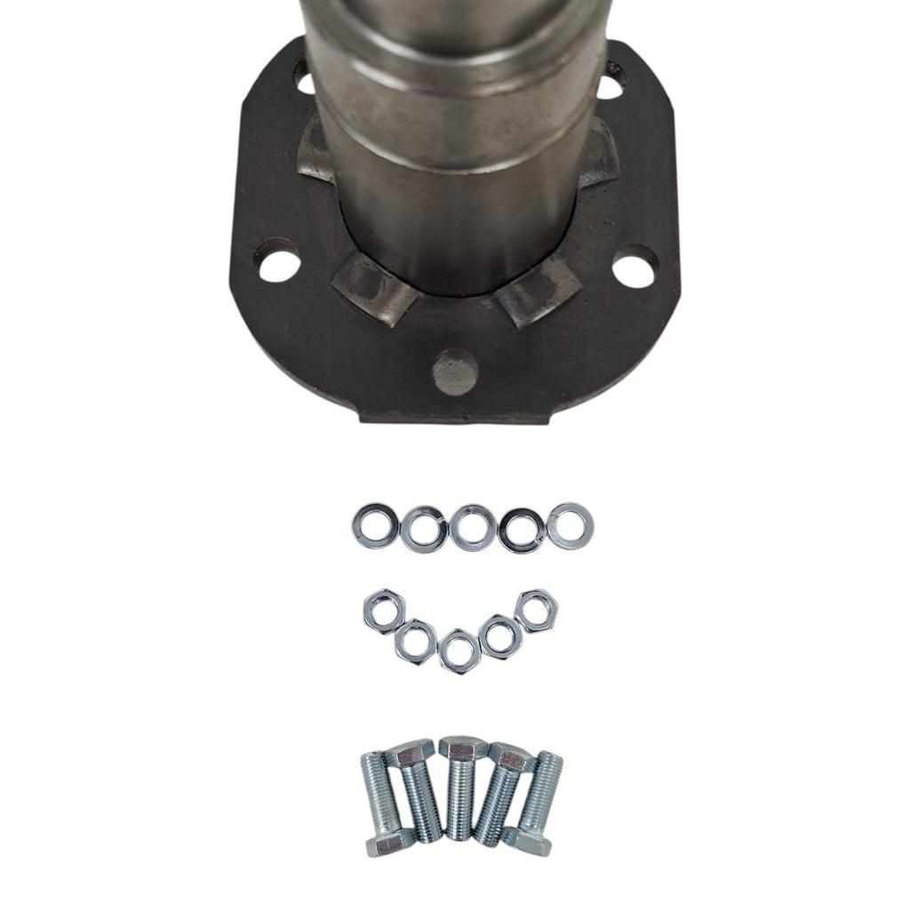 7K #42 Round EZ-Lube Trailer Axle Spindle Kit – 2.50" Weld-On Brake Flange with Hardware (SP-25042FZ-225-DD-KIT)