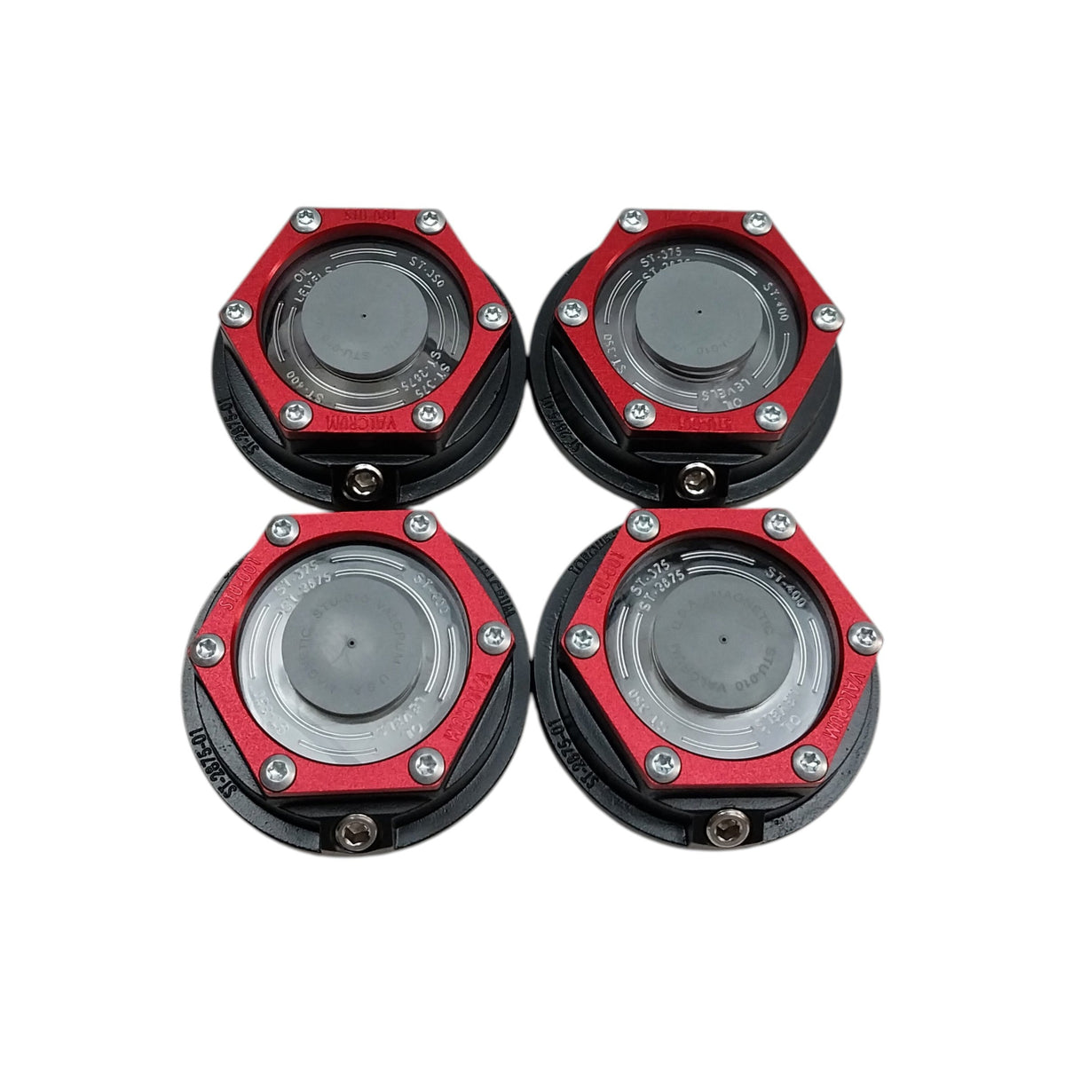 Four 2-7/8" Valcrum Aluminum Hub Cap Fits 6K-8K Trailer Axle Grease/Oil 21-35 (ST-2875-LOTOF4)