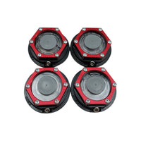 Four 2-7/8" Valcrum Aluminum Hub Cap Fits 6K-8K Trailer Axle Grease/Oil 21-35 (ST-2875-LOTOF4)