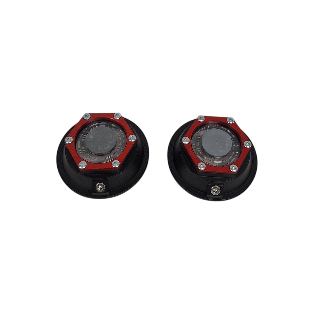 TWO 3.5" Valcrum Aluminum Hub Cap Fits 9K-10K GD Trailer Axle Oil 21-88 Dexter (ST-350-LOTOF2)
