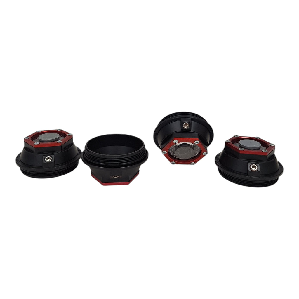 FOUR 3.5" Valcrum Aluminum Hub Cap Fits 9K-10K GD Trailer Axle Oil 21-88 Dexter (ST-350-LOTOF4)