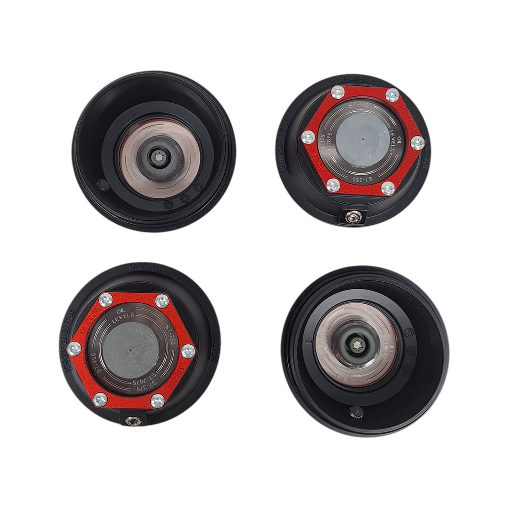 FOUR 3.5" Valcrum Aluminum Hub Cap Fits 9K-10K GD Trailer Axle Oil 21-88 Dexter (ST-350-LOTOF4)