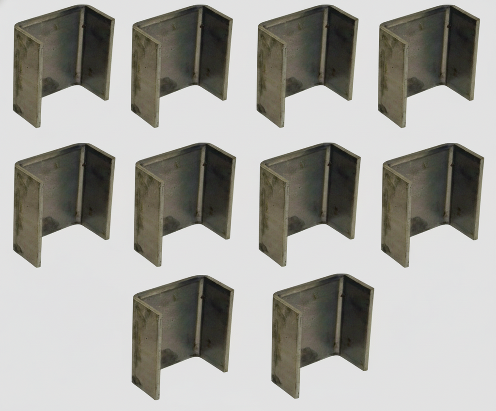 10 – 2 x 4 Weld-On Steel Stake Pockets (7-Gauge / 3⁄16") (STK-7GA-10)