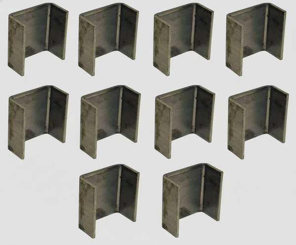 10 – 2 x 4 Weld-On Steel Stake Pockets (7-Gauge / 3⁄16") (STK-7GA-10)