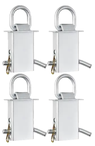 Adjustable Stake Pocket D-Ring Tie-Down — Zinc-Coated — 5400 lb WLL (STK-DR-4)