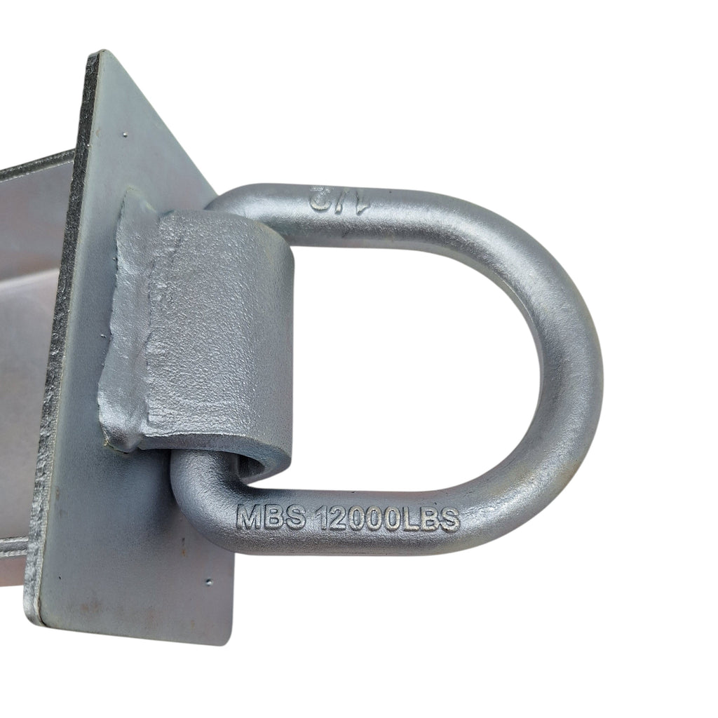 Adjustable Stake Pocket D-Ring Tie-Down — Zinc-Coated — 5400 lb WLL (STK-DR-2)