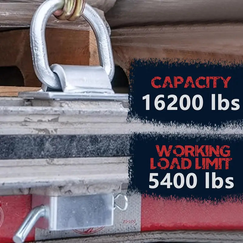 Adjustable Stake Pocket D-Ring Tie-Down — Zinc-Coated — 5400 lb WLL (STK-DR-4)