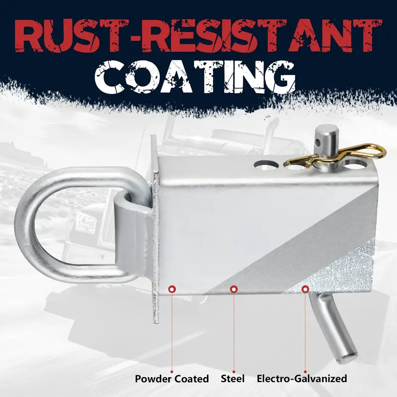 Adjustable Stake Pocket D-Ring Tie-Down — Zinc-Coated — 5400 lb WLL (STK-DR-4)