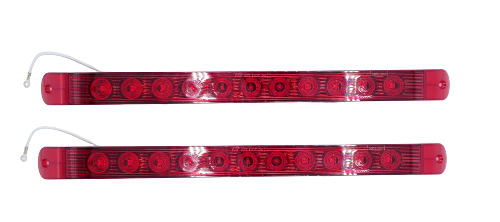 2- 17" Optronics GlowLight Red 11 Diode LED STT Light Sealed Trailer RV Truck (STL-79RB-L2)