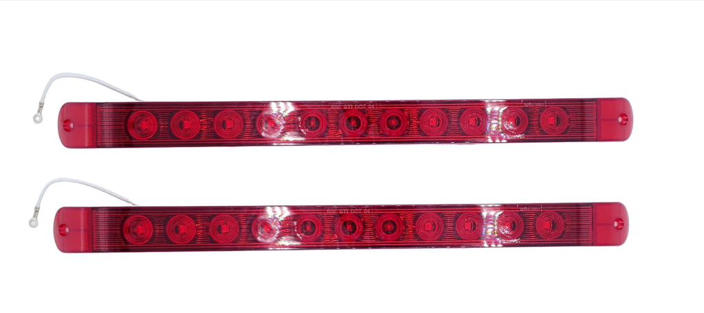 2- 17" Optronics GlowLight Red 11 Diode LED STT Light Sealed Trailer RV Truck (STL-79RB-L2)