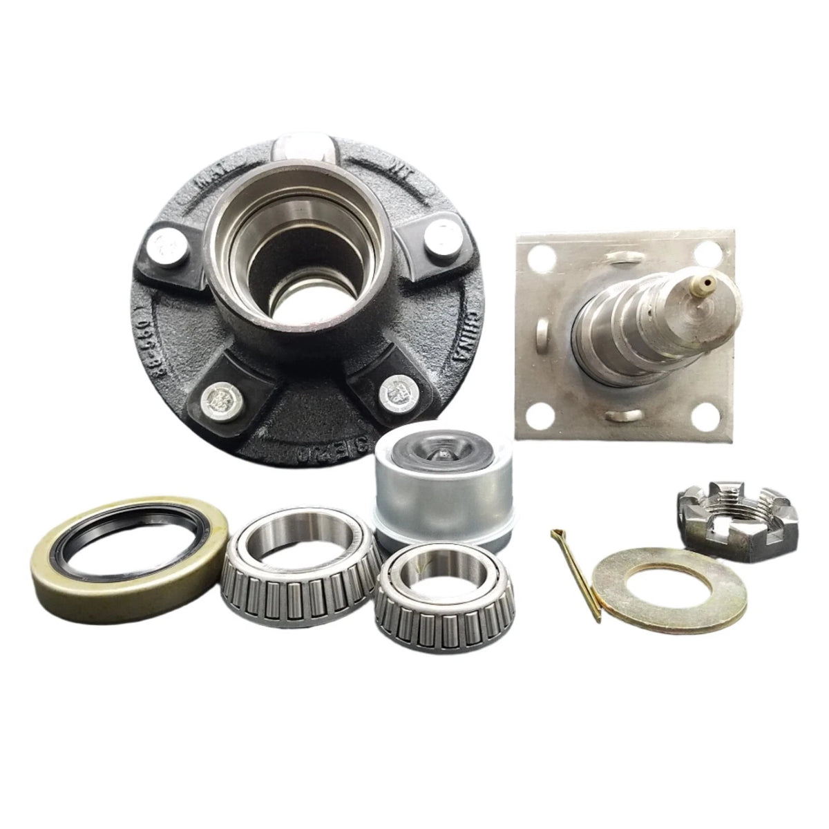 3,500 lb Replacement Stub Axle Spindle Kit - 5 on 5 Bolt Pattern #84 Spindle (STUB-84FZ-550-H)