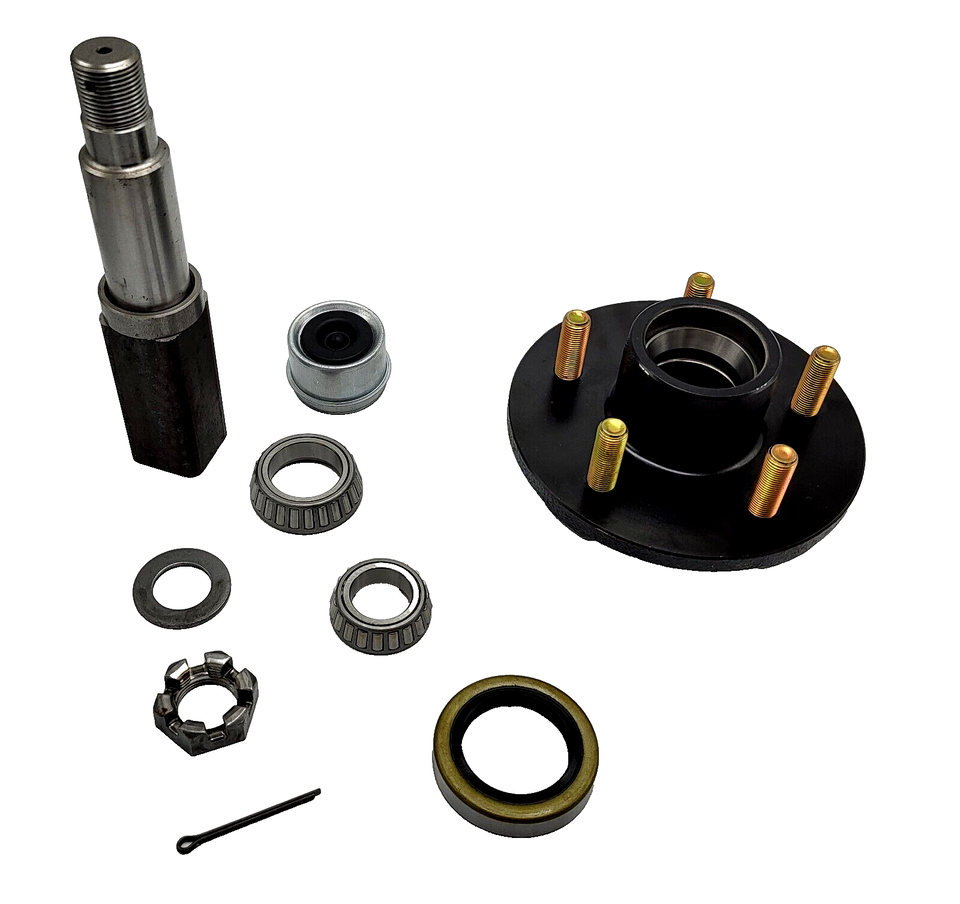 5" Lug x 4.5" Replacement Idler Hub Spindle Kit Stub End unit Trailer Axle 3500# with Square Spindle (STUB-84-545-HSQ)