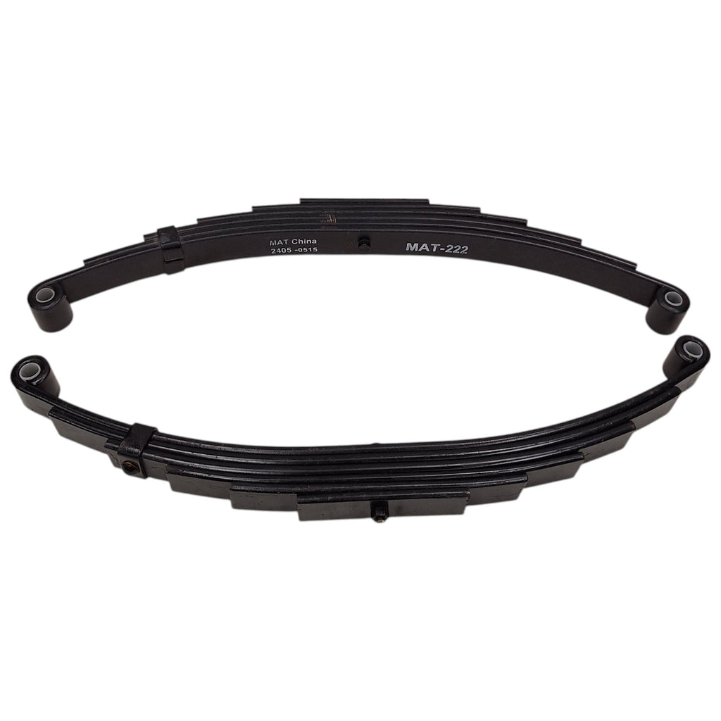 Pair - 2650# Trailer Leaf Spring for 5000# Axles 24.88" Long 3.38" Arch Camper 6 Leaf (SW6-2)