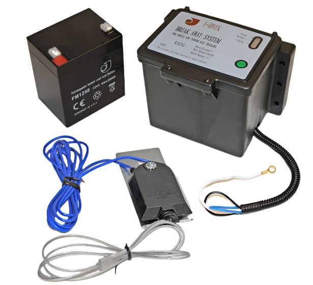 Jammy, Top Load Side Mount LED Breakaway System, Can be used as Junction Box, LED Tester, Kit includes J-ELEC Breakaway Switch & 12 Volt/5 Amp Battery (J-BWEK)