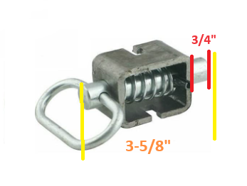 Weld On Spring Latch 5/8" Pin for Utility Ramp Trailers (SL58W)