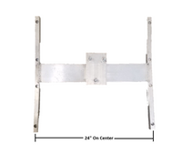 Aluminum H-Mount Spare Tire Carrier – 5×4.5 Bolt Pattern, 24″ Stud Spacing Trailer Mount (STC-AH-24-KIT)