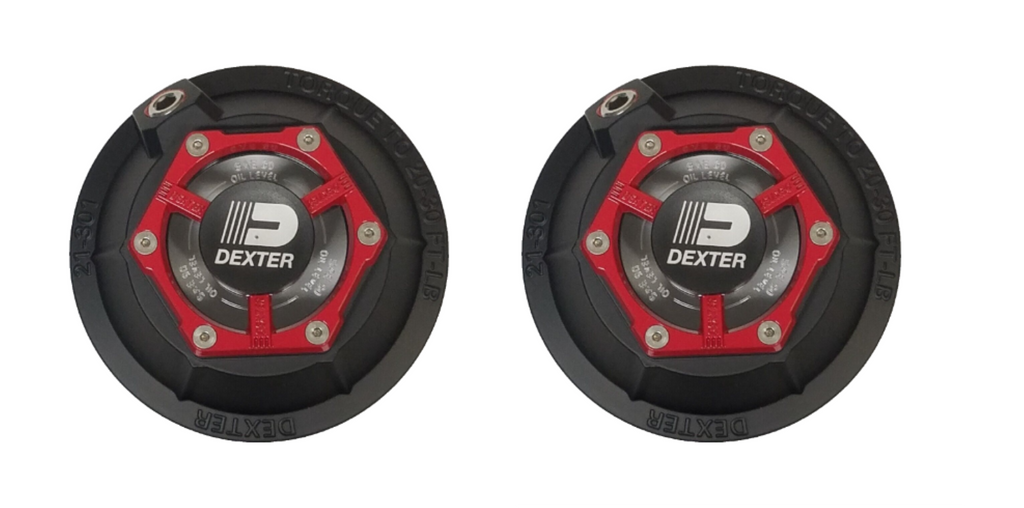 2 - Dexter FORTRESS 4" Diameter Aluminum Oil Cap for 10-15,000 lb axles (K21-301-00-PAIR)