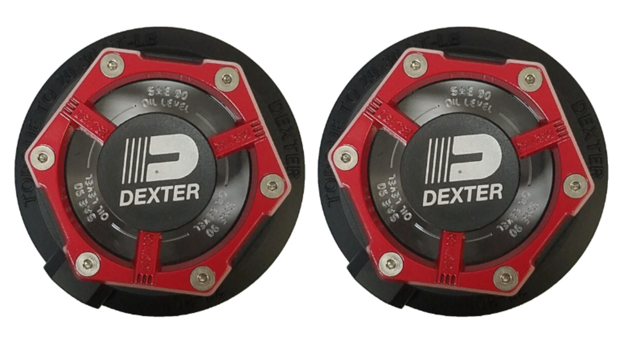 2 - Dexter FORTRESS 2.875" Diameter Aluminum 21-35 Oil Cap for 5,200-8,000 lb axles (K21-303-00-PAIR)