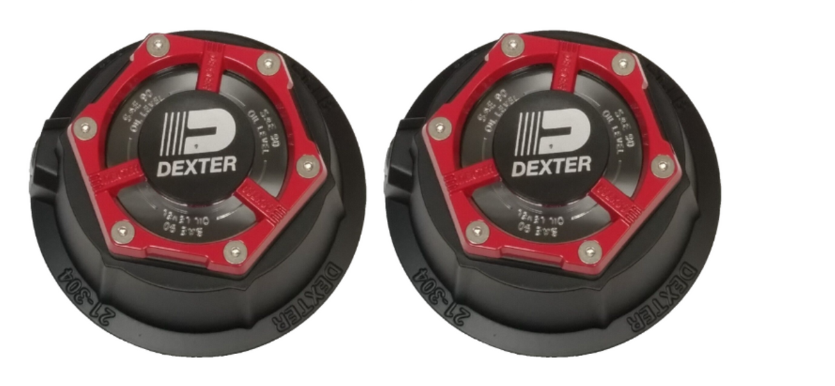 2 - Dexter FORTRESS 3.75" Diameter Aluminum Oil Cap for 10,000-16,000 lb axles (K21-304-00-PAIR)