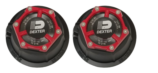 2 - Dexter FORTRESS 3.75" Diameter Aluminum Oil Cap for 10,000-16,000 lb axles (K21-304-00-PAIR)