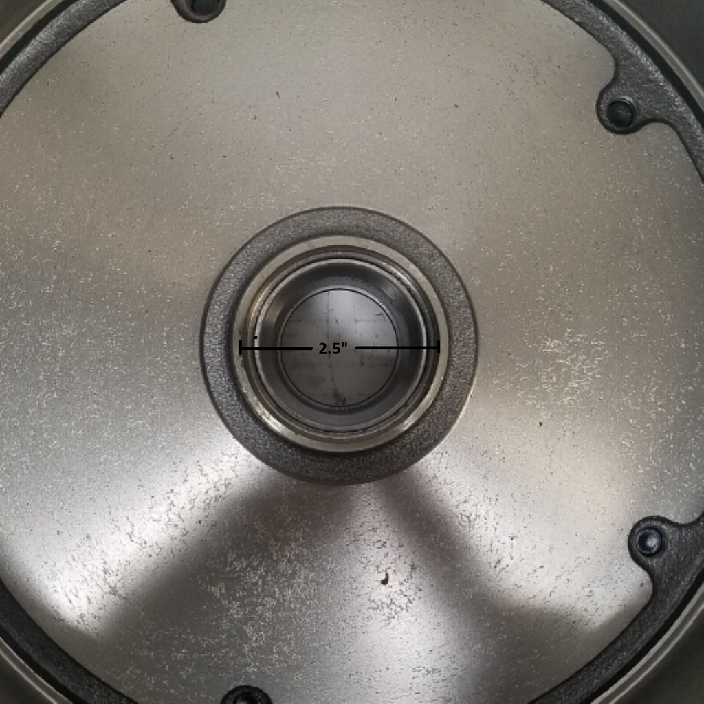 Mobile Home Drum 12" x 2" Demountable Hub, With Bolts, Wedges, Bearings, Cap and Seal (MHD-122459-RCB-KIT)