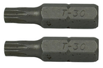 2- Torx Head Screwdriver Bits 1/4 in Hex Drive Head Deck 6 point Star Screw (T-30-LOTOF2)