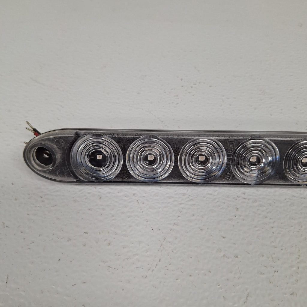 Tecniq 15" Low Profile ID Bar/Third Brake Red Light Clear Lens Trailer Truck (T11-RC00-1)