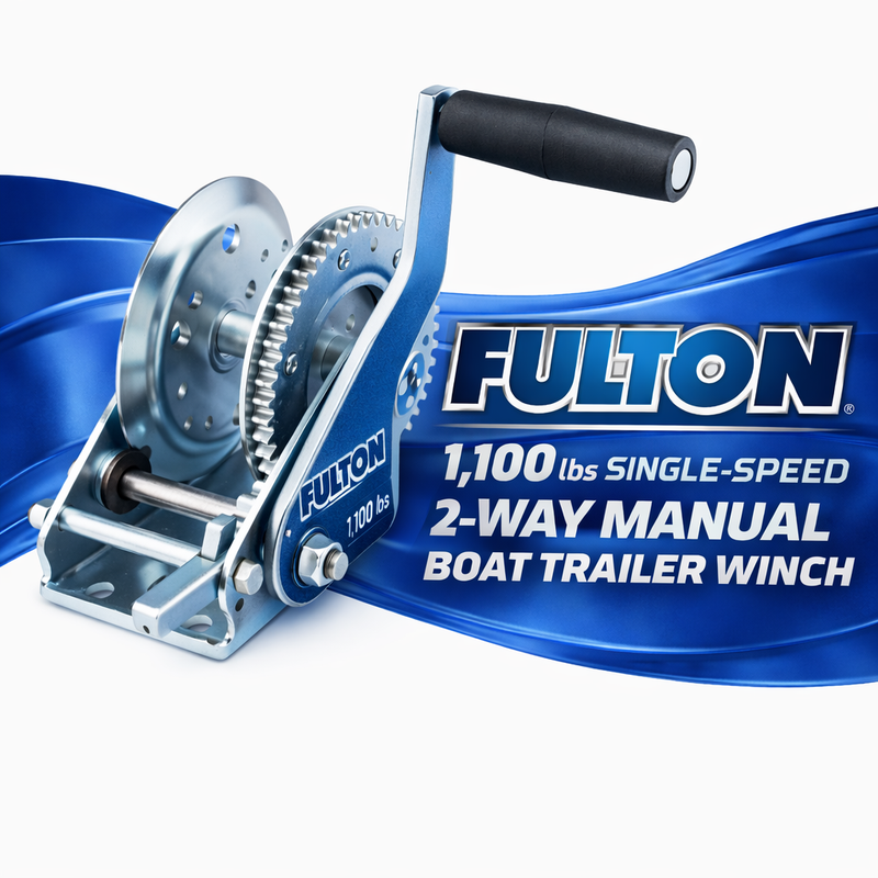 Fulton 1,100 lbs Single-Speed 2-Way Manual Boat Trailer Winch (T11000301)