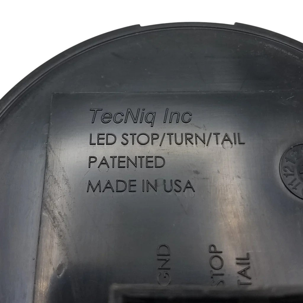 Two - 4" TecNiq Round LED Stop / Turn / Tail Lights - Amber / Amber (T40-AA0T-1-KIT-LOTOF2)