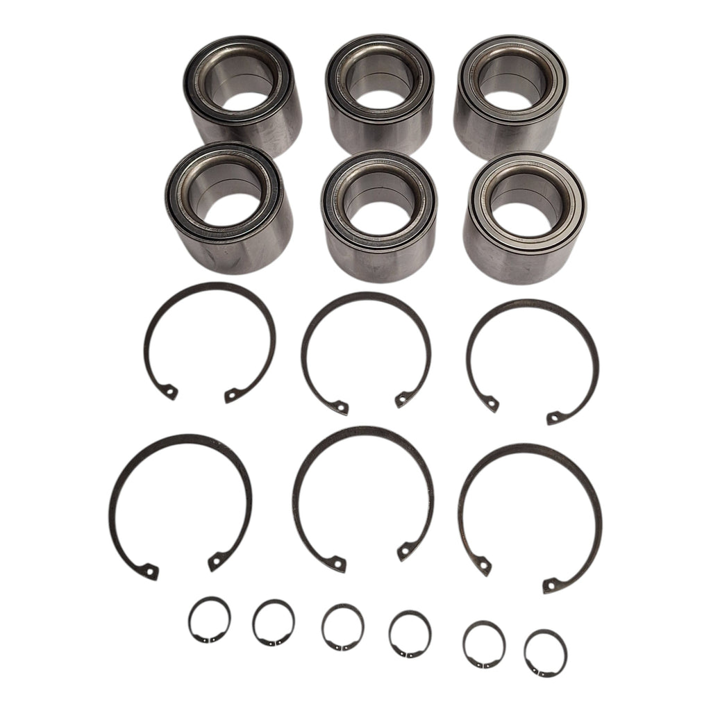 6 Pack of 50mm Bearing Cartridge Kits w/Snap Rings Fits Dexter Nev-R-Lube Trailer Axle Hubs 8-385 8-389 8-402 (T508454-Kitx6)