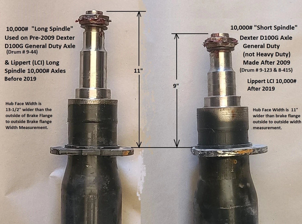 10,000 lb General Duty Axle Spindle — Fits Dexter 10K Axles (TAD10KGD)