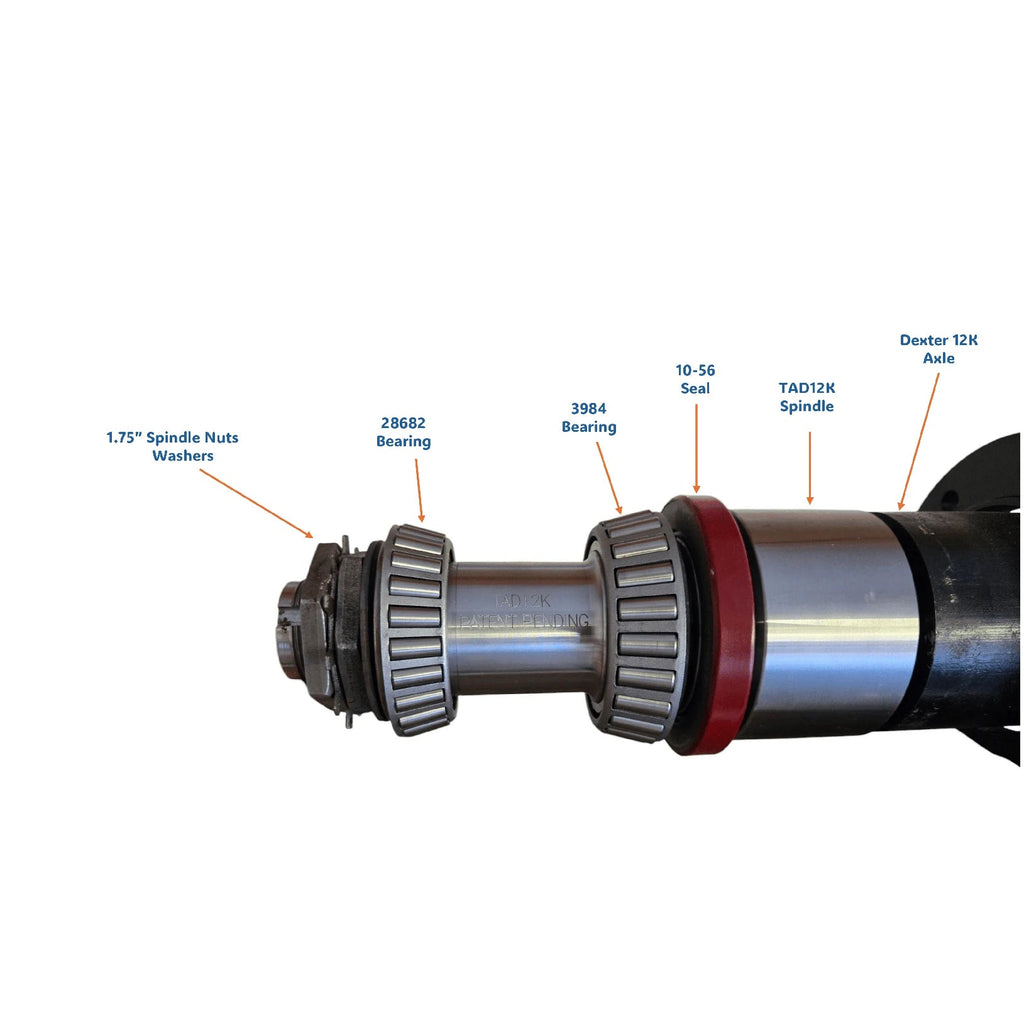 15,000 lb Heavy-Duty Axle Spindle — Fits Dexter 15K Axles (TAD15K)