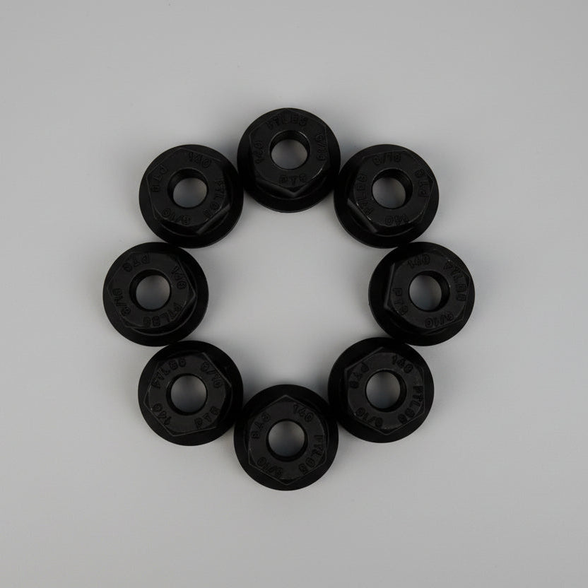 Swivel Flange Nuts – 9/16"-18 Thread, Pack of 8  Part Number: Swivel Flange Lug Nuts - (TASL-N916-LOTOF8)