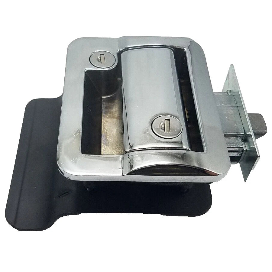 Jammy Cargo Trailer Door Lock w/4 Matching Keys, Chrome Plated (TDL01C)