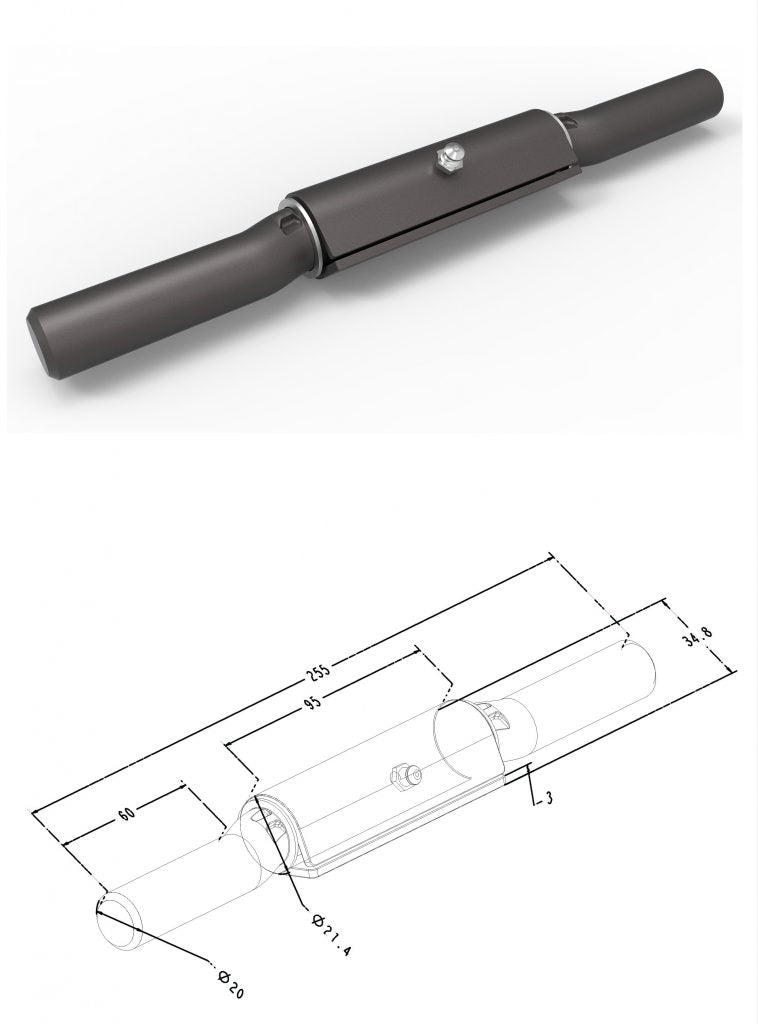 10" Weld on Straight Greaseable Ramp Door Hinge Pipe Cargo Utility Trailer Steel (TDRH03)